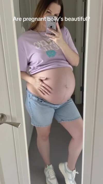 My view at 8 months pregnant