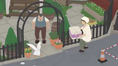 things got pretty hectic when playing Untitled Goose Game with the kid.