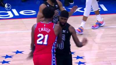 [Highlight] Joel Embiid and Royce O'Neal get tangled up and it ends with a double-technical