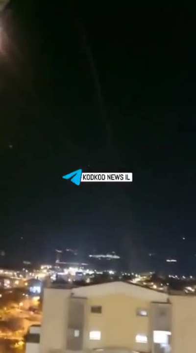 Massive volleys of interceptors being fired in Israel