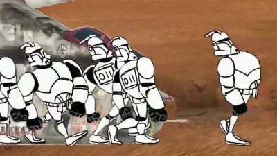 IT'S OVER CLANKERS WE HAVE PORTRAYED OURSELVES AS THE DOCTOR LIVESEYS WE'VE WON THE BATTLR