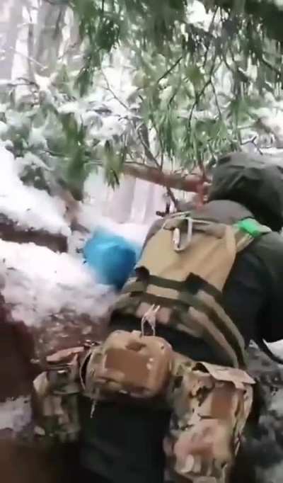 UA defensive position, reportedly in the area of Kremmina