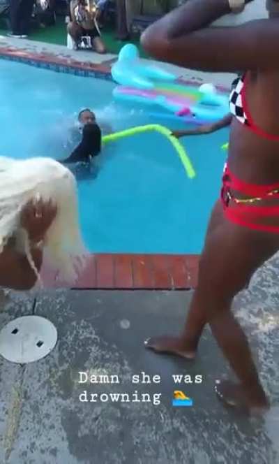 Twerking while their friend is struggling