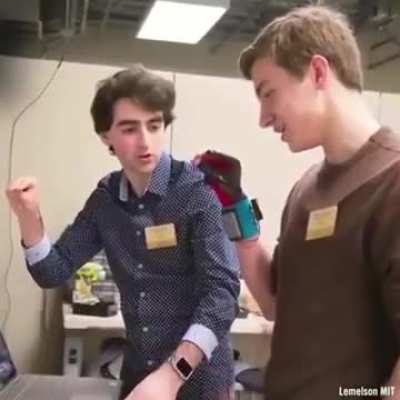 Developed by two 19-year-old students, these gloves translate sign language into sound.