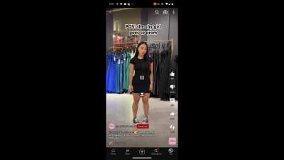 POV: You're a fucking idiot. Your 'shy girl' isn't wearing that dress and doesn't walk like that. All you have to do is post the 2nd half of the video and say how you feel confident. Or that you're a 'baddie'. It's okay to feel like you look good. Quirky 