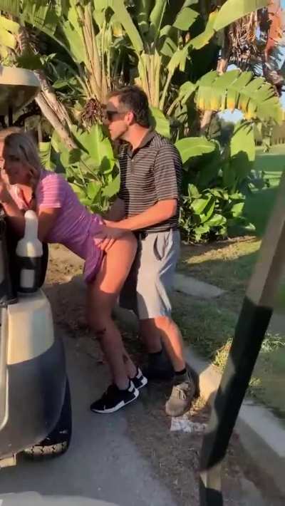 Cart girl offering extra service