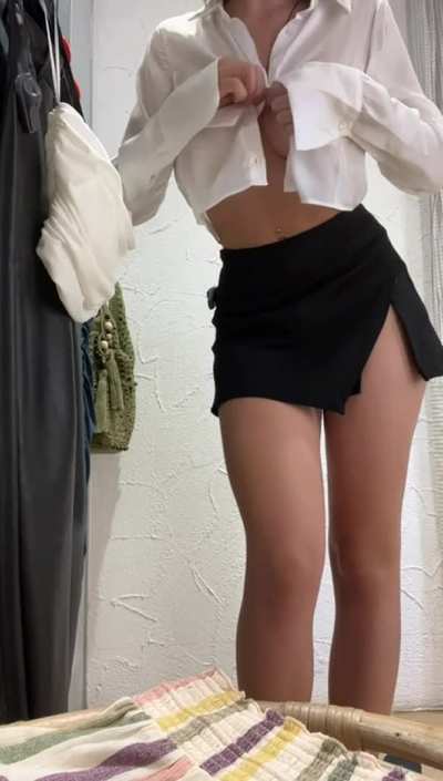 Getting naught while trying new clothes
