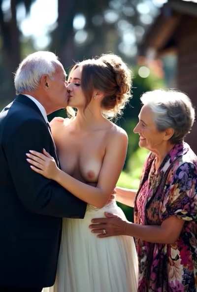 me and my grandparents at my wedding