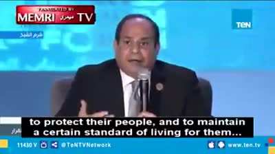 A voice of reason from the Egyptian President