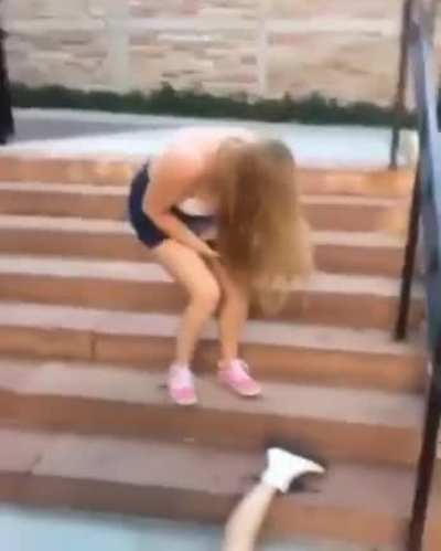 Being dragged down a staircase while incapacitated-drunk