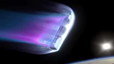 Unsupervised Starship jumping into the earth's atmosphere