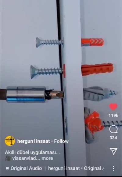 Наглядное представление разных дюбелей