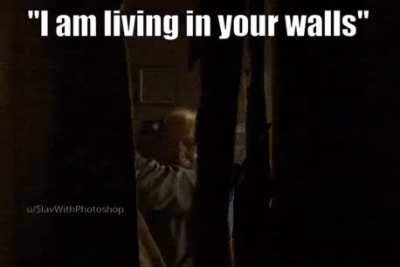 You can't live in my walls if i have no walls😤