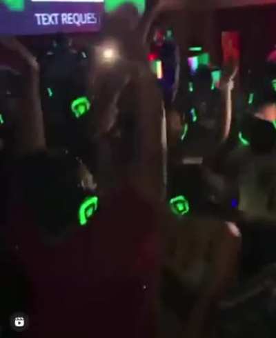 A 'silent disco' where the music plays through headphones