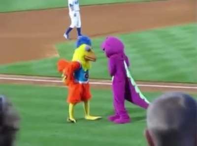 Mascots dance off