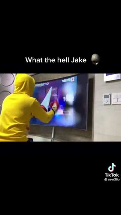 death match with a flat screen tv