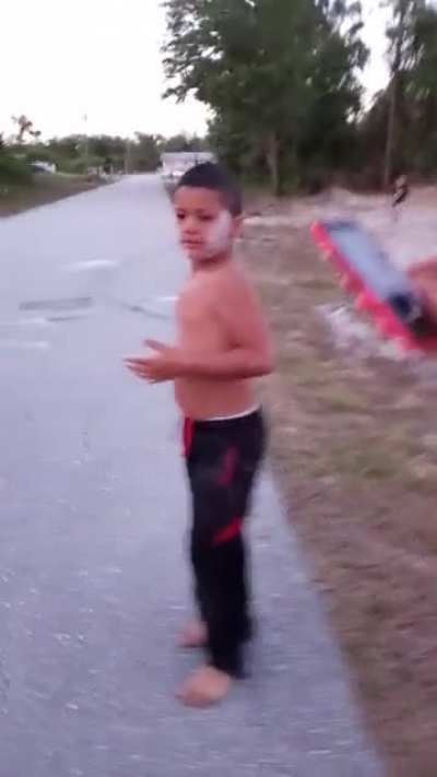 Crackhead cobra kai. (The kid with glue on his face is just harrassing everyone)