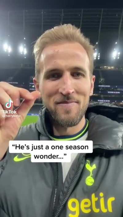 Football player Harry Kane after he became Tottenham Hotspurs highest goal scorer