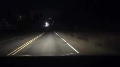 Ignoring oncoming cars flashing their headlights