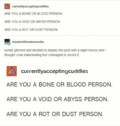 I’m a bone void dust guy. You?