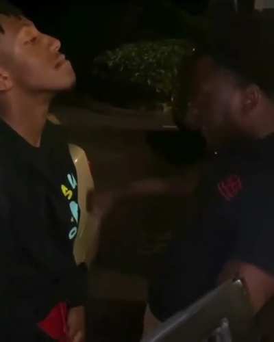 Bruce outside Lucki & Yachty’s Studio session trying to convince security he know them