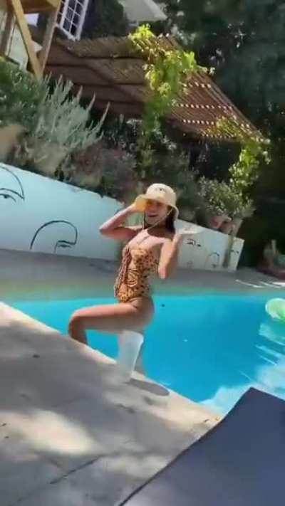 At the pool