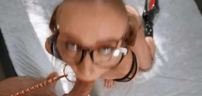 [/r/OnlyPornoTube] Blowjob by cute woman in glasses