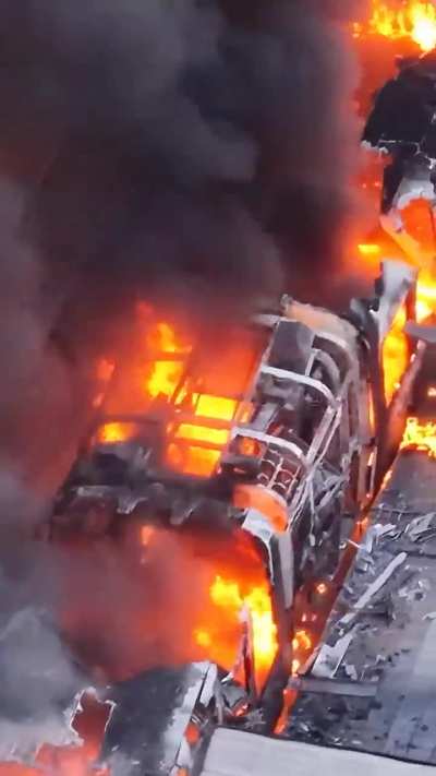 Incendio del tren de las Sierras en Cordoba, en la ciudad de Calera