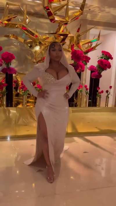 Ashanti’s dress for the No Address premiere | IG 2-19-2025