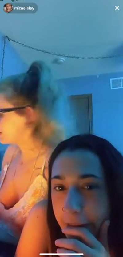 Chick shows soles then kisses her friend at the end. I'll post part 2 later. @micaelalay