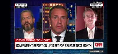 CNN's Chris Cuomo talks to Sean Cahil, retired US Navy Chief Master-at-Arms, and Christopher Mellon, former Deputy Assistant Secretary of Defense for Intelligence, about the forthcoming government report on UFO sightings.