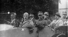 Hitler is driving with the Top down