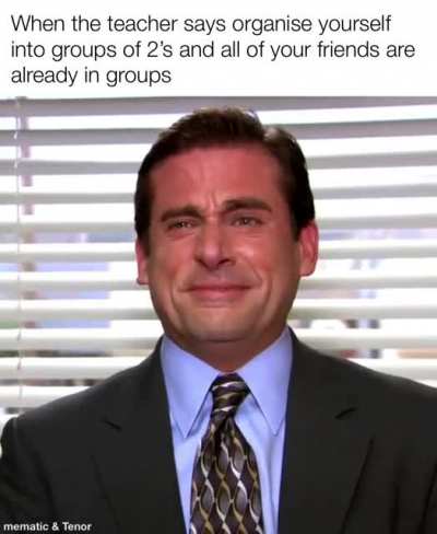 And then it’s just you.. and the teacher...