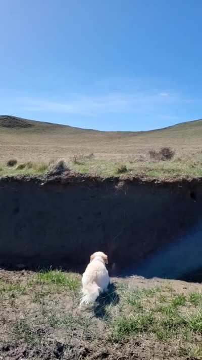Lupita calculando su salto