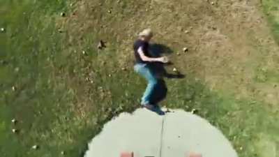 Drone taking pictures of two guys just having fun!