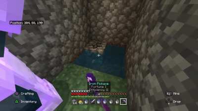 Messing around at the bottom of a mob farm
