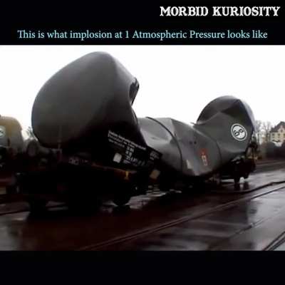 This is what an implosion looks like on the surface. For every 10 meters underwater, one atmospheric pressure is added