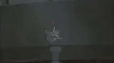 The Spanish dub of this scene never fails to leave me wheezing with laughter, especially that final scream