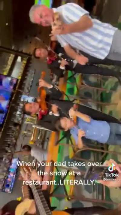 Dad steals the show