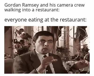 Oh shit, the food is shit