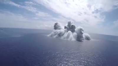 US Navy released the footage of the 40,000-pound bomb explosion that triggered a M3.9 quake during a 