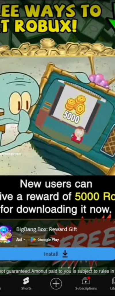 A cringy free robux ad
