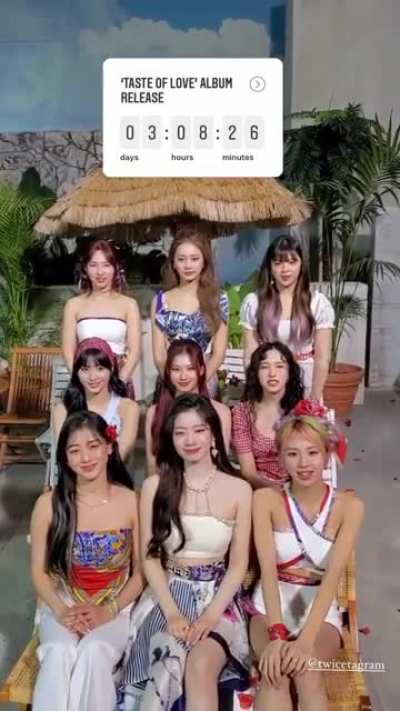 210608 Republic Records Instagram Story Update - Twice Video message for 'Taste of Love'