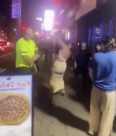 Woman thinks she can hit men with no consequences