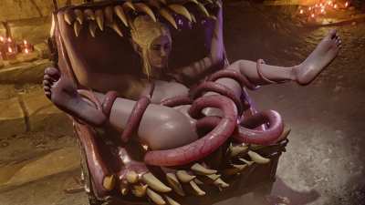 Minthara takes her turn with a mimic (Pewposterous) [Baldur's Gate]
