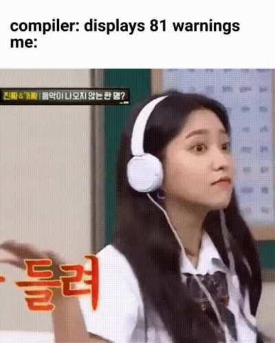 they're just warnings anyway