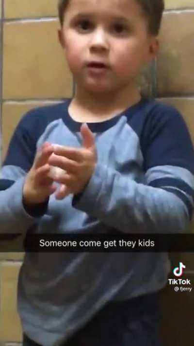Someone’s kid makes going to the bathroom a bit complicated