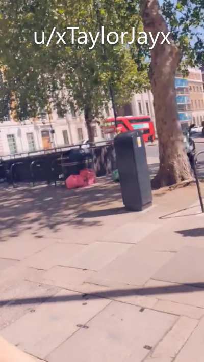 Exposing them walking through London