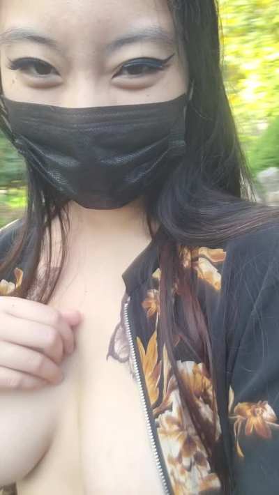 I love flashing my tits outside, am I bad?