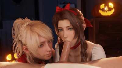 Lunafreya & Aerith - Trick or Treat Part 2 (LazyProcrastinator) [Final Fantasy]